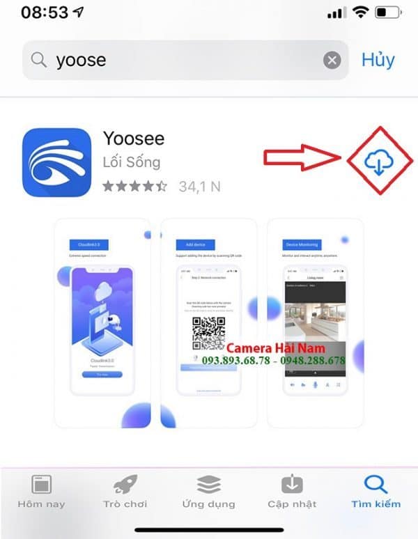 đăng ký tài khoản Yoosee trên điện thoại
