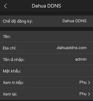 Thêm thiết bị bằng Dahua DDNS